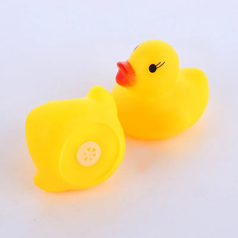 10pcs/lot Cute Baby Kids Squeaky Rubber Ducks Bath Bathe Room Water Fun Game Playing Newborn Boys Girls Toys for Children