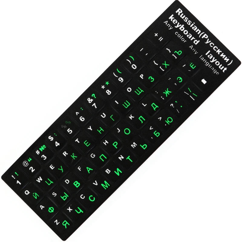 Spain/English/Russian/French/Arabic Keyboard Stickers 10" TO 17" Computer Standard Letter Stickers Layout Keyboard Covers Film