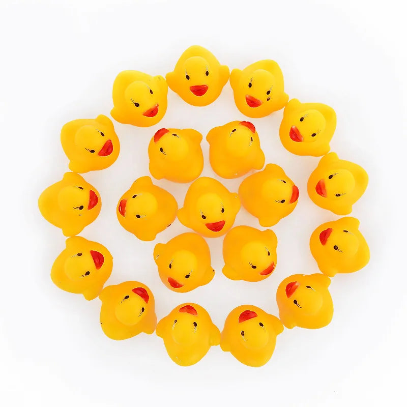 10pcs/lot Cute Baby Kids Squeaky Rubber Ducks Bath Bathe Room Water Fun Game Playing Newborn Boys Girls Toys for Children