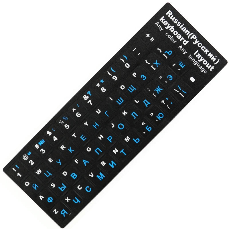 Spain/English/Russian/French/Arabic Keyboard Stickers 10" TO 17" Computer Standard Letter Stickers Layout Keyboard Covers Film