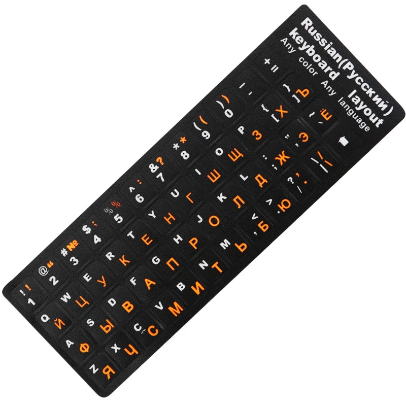 Spain/English/Russian/French/Arabic Keyboard Stickers 10" TO 17" Computer Standard Letter Stickers Layout Keyboard Covers Film