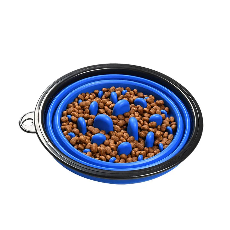 1L Reizen Kleine Grote Hond Slow Food Kom voor Honden Opblaasbaar met Gesp Pet Feeder Puppy Hond Kat Kommen huisdieren Producten gamelle chien