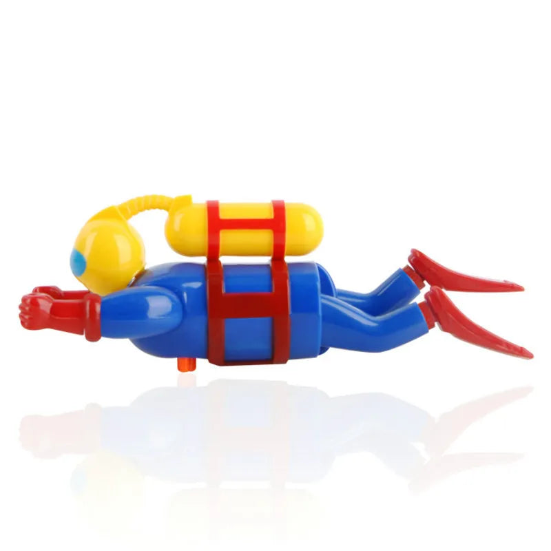 Newborn Baby Toy Children Cute Cartoon Clockwork Wind Up Chain Diver Classic Kid Educational Water Swimming Pool Bath Toys