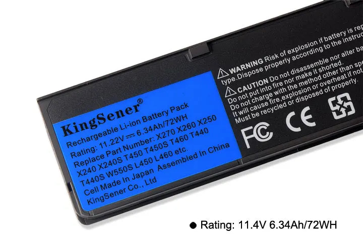 KingSener Laptop Battery for Lenovo Thinkpad X270 X260 X240 X240S X250 T450 T470P T440S K2450 W550S 45N1136 45N1738 68+