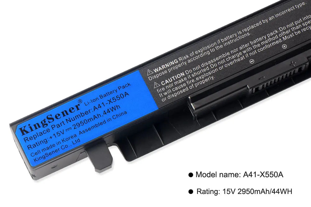 14.4V 6800mAh Korea Cell New A41-X550A Laptop Battery for ASUS A41-X550 X450 X550 X550C X550B X550V X450C X550CA X452EA X452C