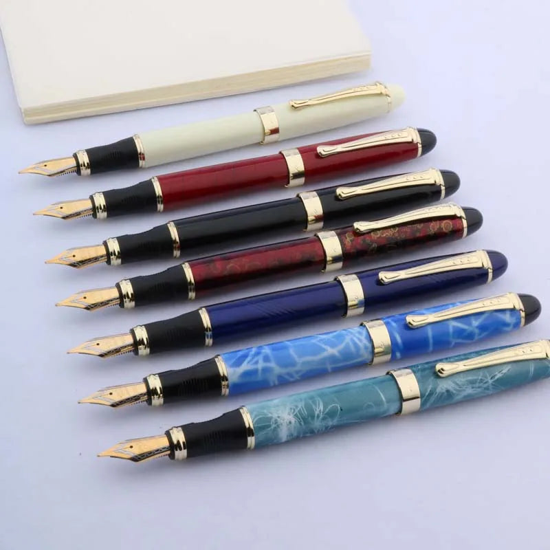 high quality brand jinhao x450 METAL fountain Pen Blue green golden ink pen Office school supplies Writing Gift