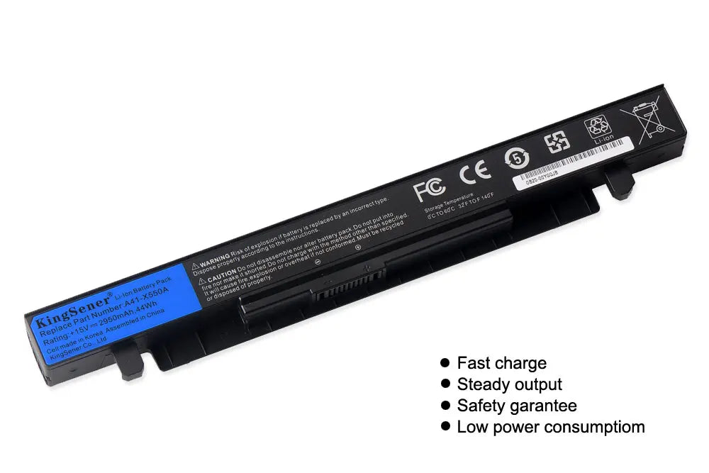 14.4V 6800mAh Korea Cell New A41-X550A Laptop Battery for ASUS A41-X550 X450 X550 X550C X550B X550V X450C X550CA X452EA X452C