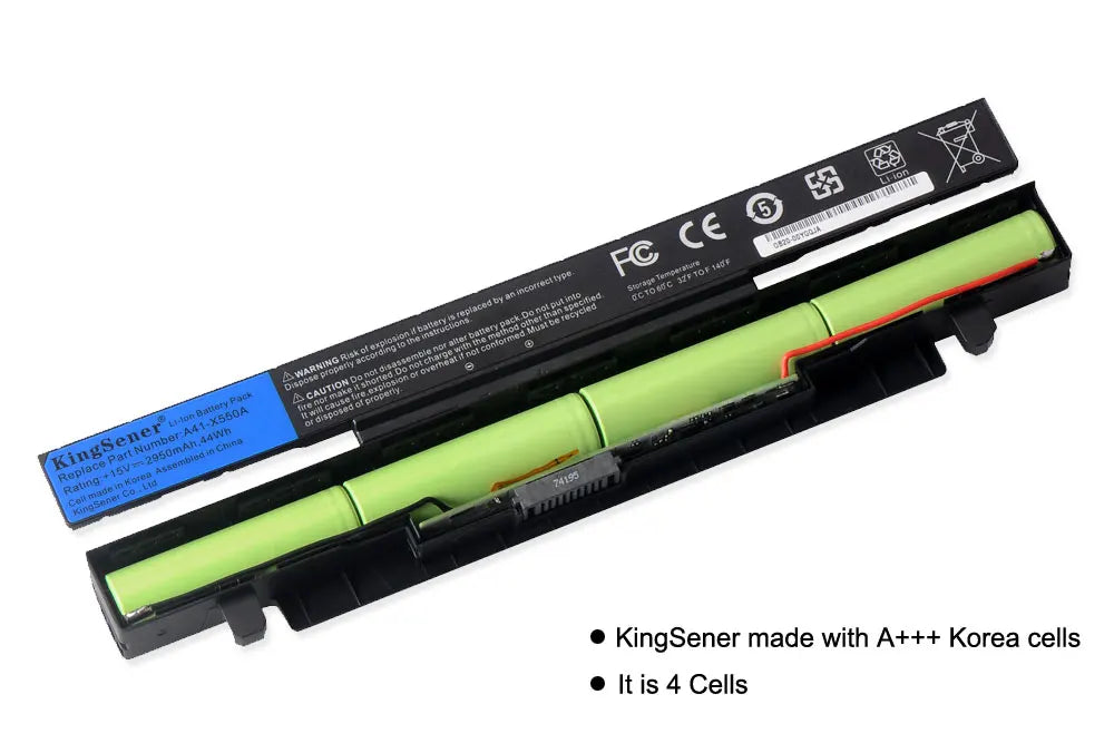 14.4V 6800mAh Korea Cell New A41-X550A Laptop Battery for ASUS A41-X550 X450 X550 X550C X550B X550V X450C X550CA X452EA X452C