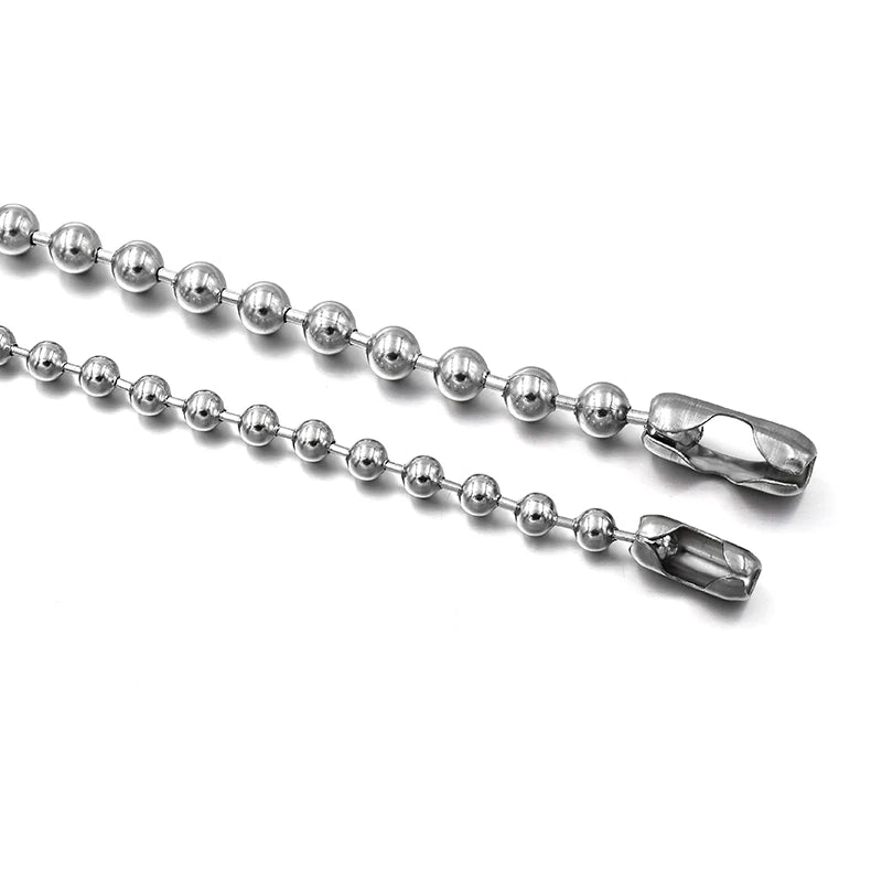 MENS Bead Ball Chain Choker Necklace Women Jewelry Accessories For Christmas Gift Party Stainless Steel necklace WN040