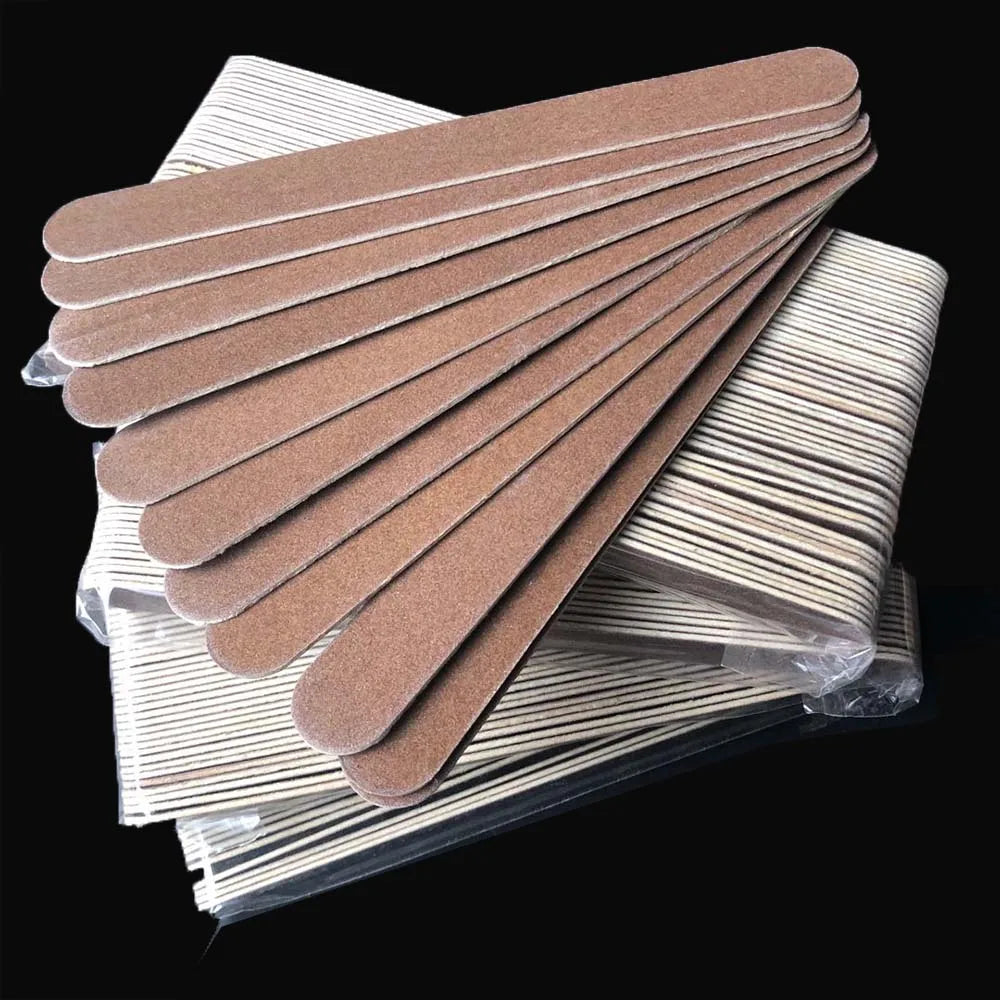 Natural nail file wood nail file  wooden  emery board manicure tool  50 pcs/lot