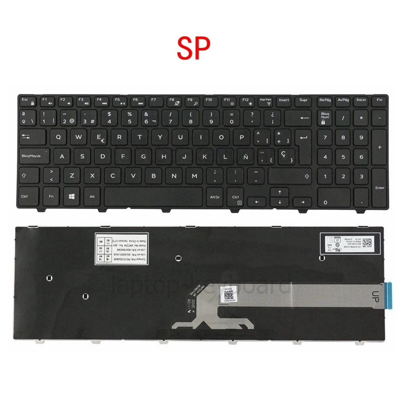 US/UK/SP keyboard For Dell Inspiron 15 3000 5000 3541 3542 3543 5542 3550 5545 5547 3551 3552 3559 3565 3567 3551 3558 5566 5748