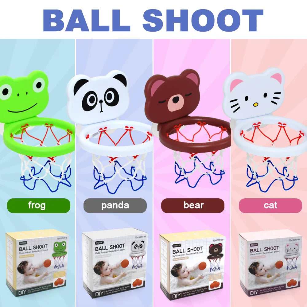 Baby Kids Mini Shooting Basket Bathtub Water Play Set Basketball Backboard with 3 Balls Funny Shower Bath Fun Toys for Toddlers