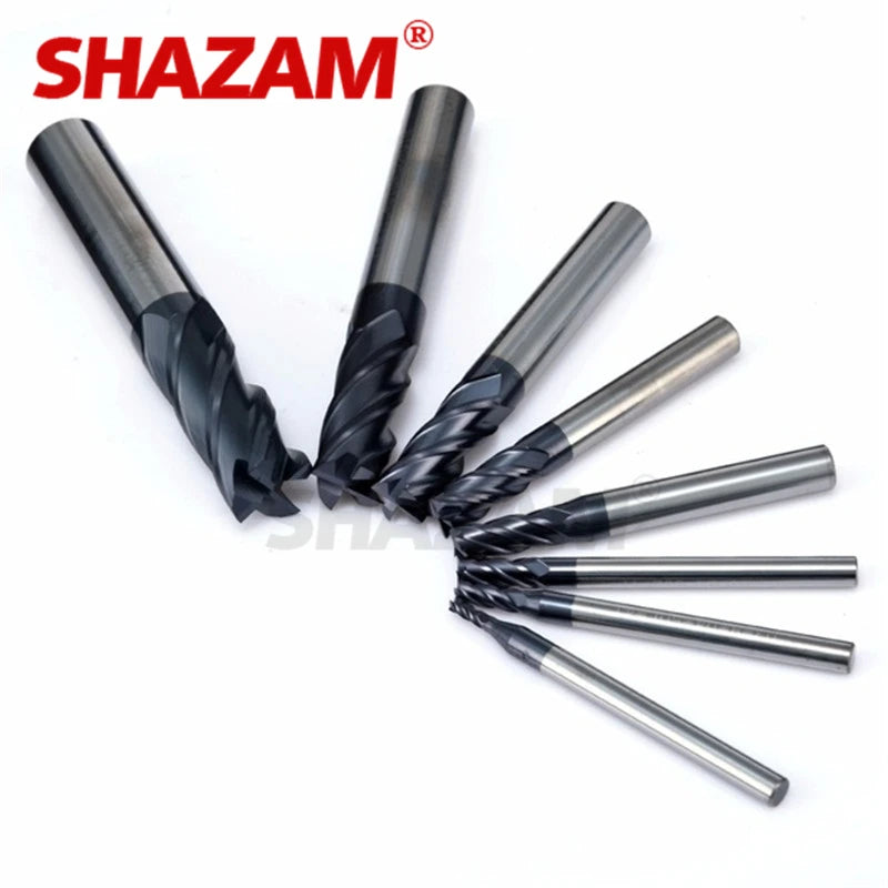 Milling Cutter Hrc50 Endmill Alloy Tungsten Steel Cnc Maching SHAZAM Top Milling Machine Tools For Steel 1.0mm-12.0mm