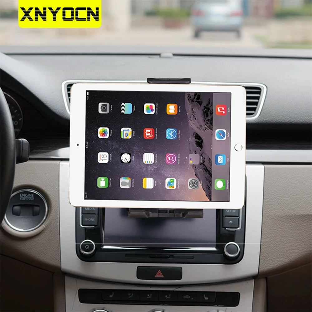 Xnyocn Tablet Stand Universal Adjustable 4-11 inch Car Holder CD Slot Mount Mobile Phone Bracket For iPad iPhone Samsung Tablets