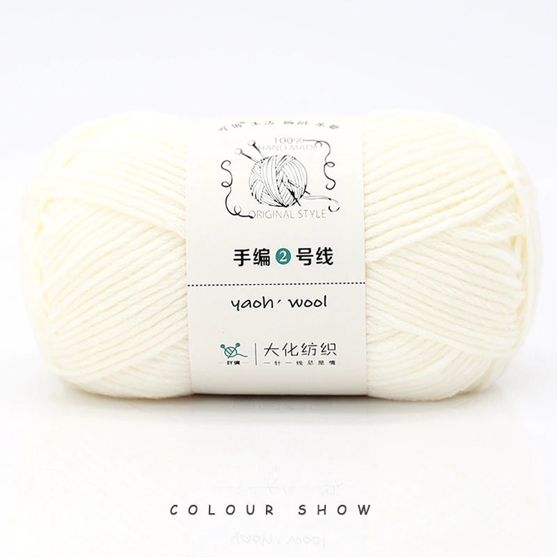 6Ply 100g/Roll coloful bulky milk cotton yarn for Heavy sweater Suitable for knitting men's winter sweaters Knitting Materia