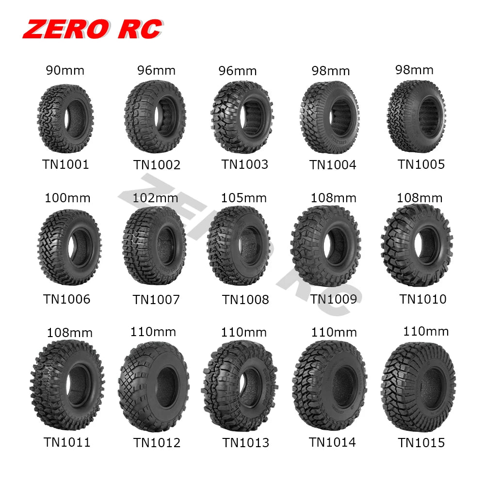 RC TRUCK 1.9" Rock Crawler Tires 90-117mm Tyre For 1/10 Off Road AXIAL SCX10 II III CAPRA TRAXXAS TRX-4 RGT MST RC4WD D90 WHEEL