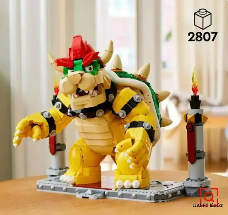 New MOC 2807 PCS The Mighty Bowser Building Blocks Bricks Boys Birthday Christmas Girls Toys Compatible 71411