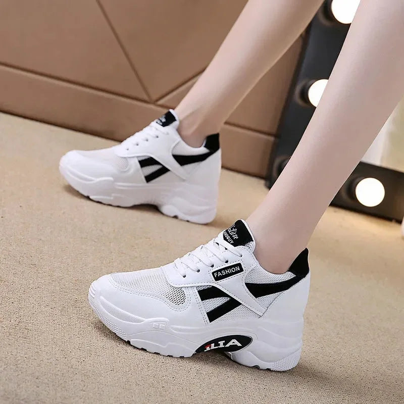 Sneakers Women Platform Inner Increase Shoes Woman Shoes Casual Ladies Footwear Chunky Sneakers Women Shoes Tennis Sport Shoes