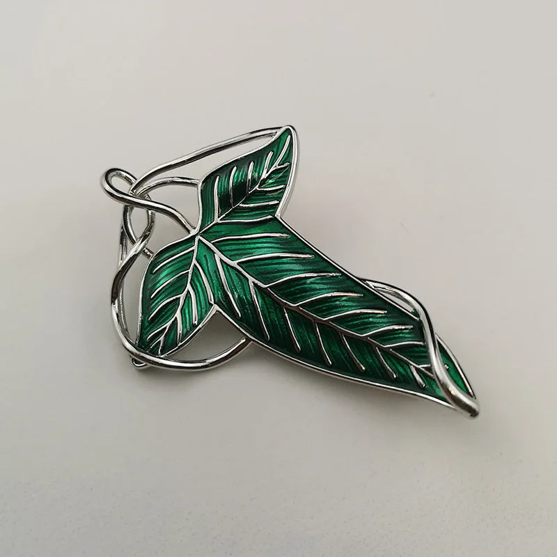 Fashion Jewelry Leaf Brooch Green Leaf Pins Vintage Gift Accessory