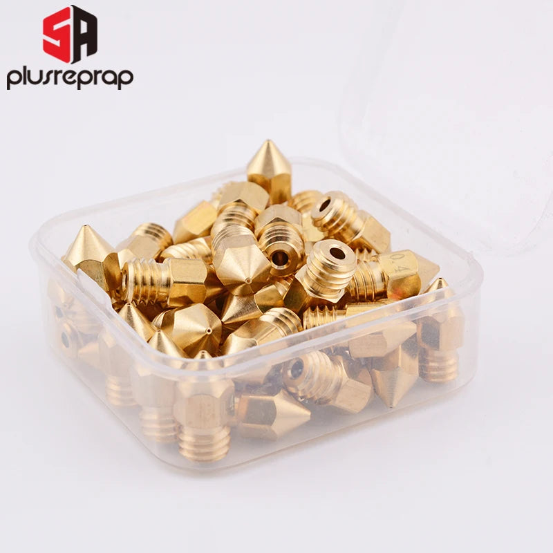 5/10PCS MK8 Brass Nozzle 0.2MM 0.3MM 0.4MM 0.5MM Extruder Print Head Nozzle For 1.75MM CR10 CR10S Ender-3 3D Printer Accessories