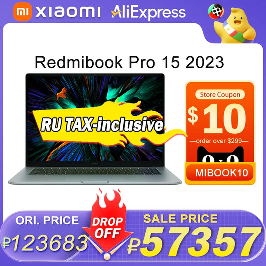 Xiaomi RedmiBook Laptop Pro15 2023 Ryzen R7-7840HS/R5 7640HS AMD Radeon 780M/760M 16G RAM 512G/1T SSD 15.6" 3.2K 120Hz Notebook