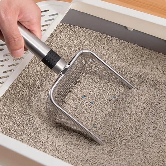 Cat Litter Shovel Anti-rust Non-slip Time-saving Stainless Steel Pet Poops Shovel   Climbing Pet Shovel  Pet Supplies