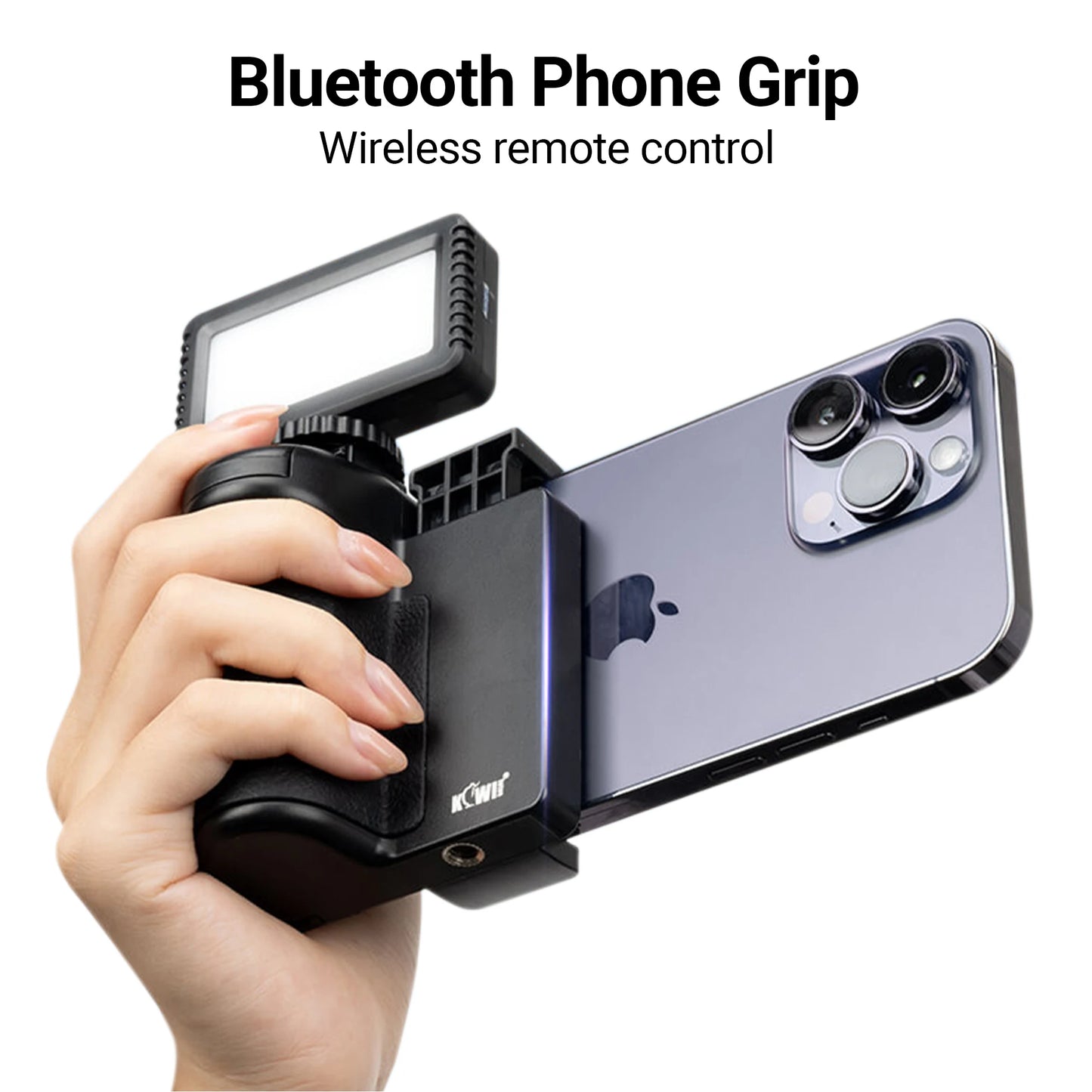 Wireless Remote Phone Grip Handheld Snapgrip iPhone Camera Hand Grip With Shutter 1/4" Screw for iPhone 15 Selfie Stick Tripod