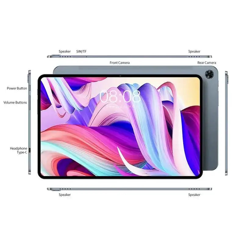 Teclast T40 Pro 10.4 inch TDDI 2000x1200 2K FHD Android 12 Tablet 8GB RAM 128GB ROM 18W PD fast charging 7000mAh UNISOC T616 eight core Mali-G57 13MP rear camera network 4G and 350 Nits GPS call