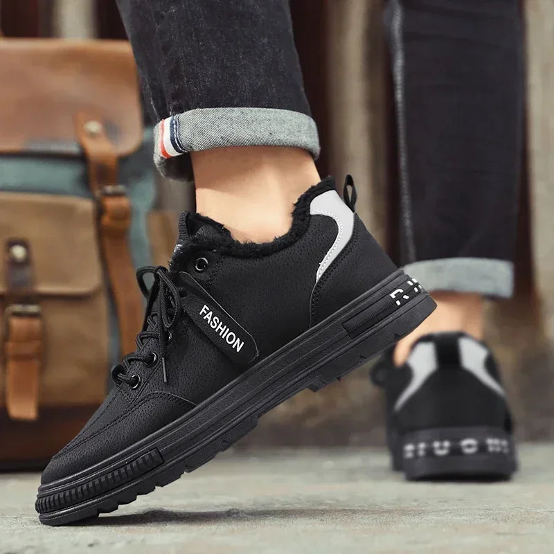 Heren Schoenen 2023 Winter Plush Fashion Men Shoes Simple and Versatile Men's Vulcanized Shoes Anti-slip Platform Casual Shoes