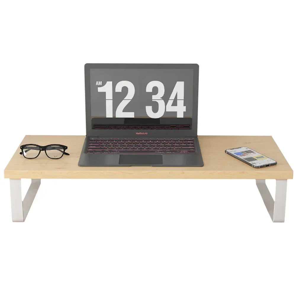 Bracket Raised Shelf Office Laptop Monitor Desktop Computer Stand Rack Wooden Table Home Storage Holders Utility Accessories