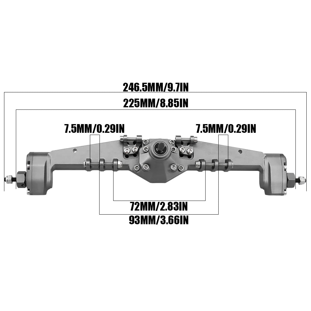 1/10 RC Crawler All Metal Front and Rear Portal Axle for Axial Capra 1.9 UTB AXI03004 Buggy F9 Wraith 90018 RR10 Upgrade Part