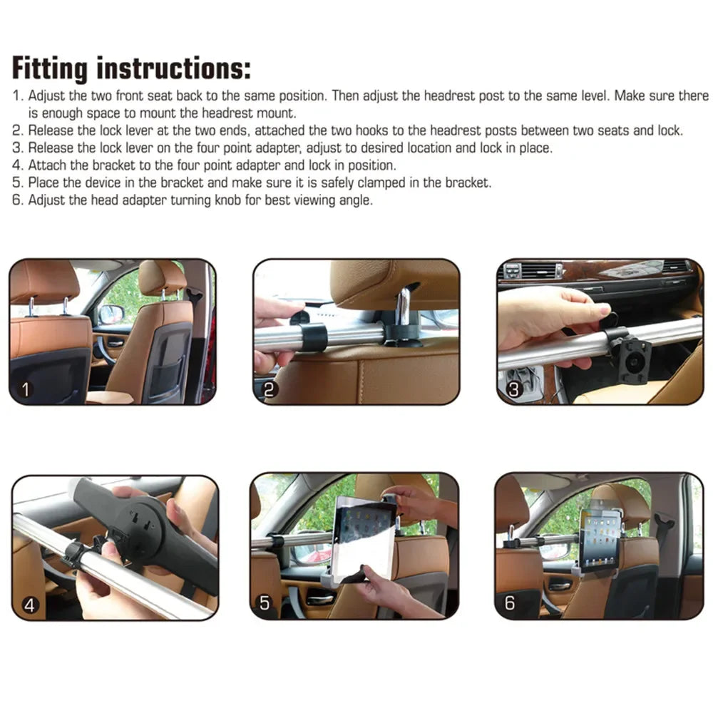 Tablet Holder for Tablet PC Car Back Seat Headrest Mounting Holder Tablet Universal 7-15'' for IPad Xiaomi Samsung Clip Mount