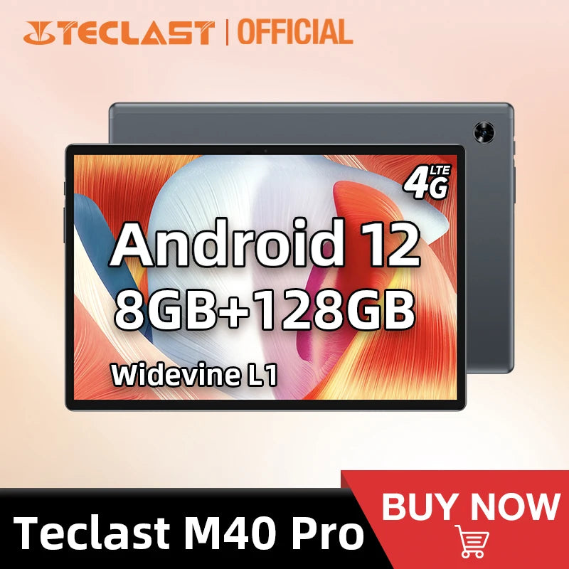 Teclast M40 Pro 2023 Android 12 Tablet 8GB RAM 128GB ROM UNISOC T616 10.1 inch Tablets 1920*1200 4G Dual SIM LTE 7000mAh Type-C