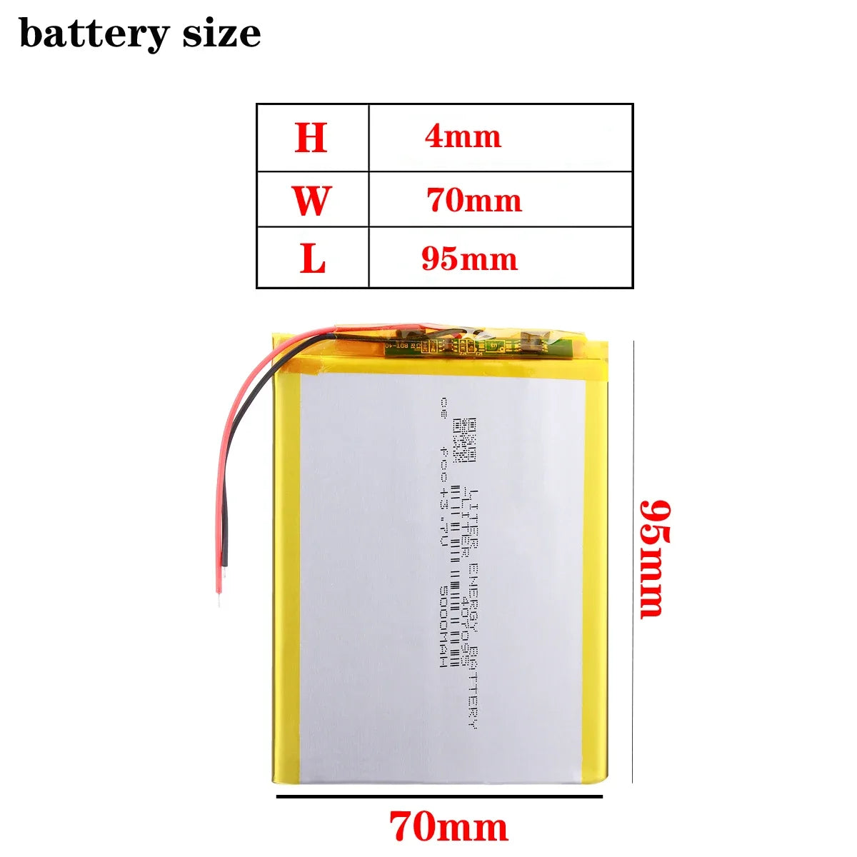 3.7V 5000mah (polymer lithium ion battery) Li-ion battery for tablet pc 7 inch MP3 MP4 [407095] replace High capacity