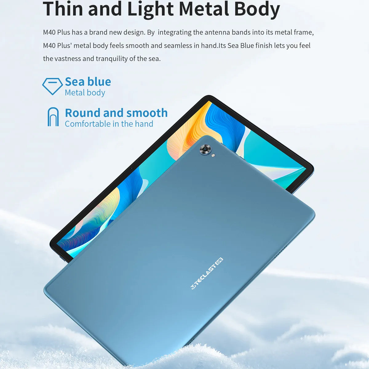 Teclast M40 Plus 10.1 inch Tablet Android 12 1920x1200 8GB RAM 128GB ROM MT8183 8 cores GPS Type-C Metal body 7000mAh GPS