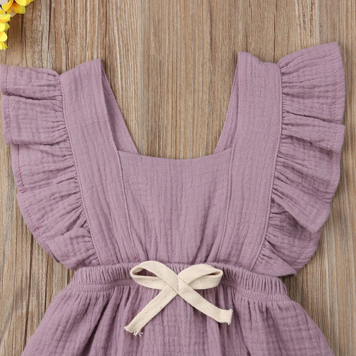 Infant Baby Clothing Girls Solid Color Ruffle Rompers Cotton Baby Girl Summer Sleeveless Romper Jumpsuit For Newborn Sunsuit