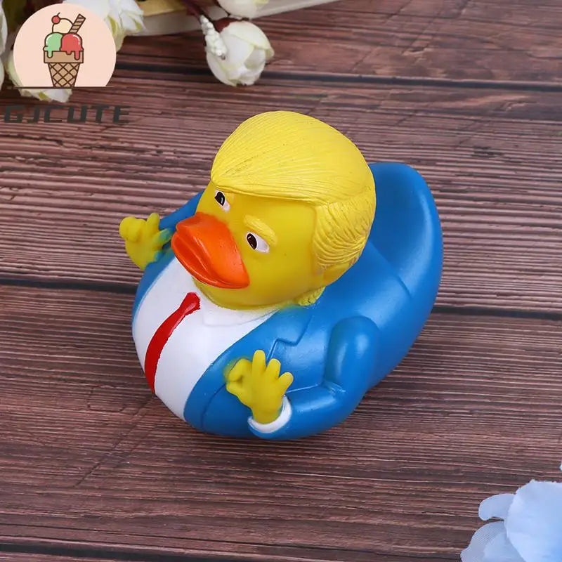 New Water Toy Shower Duck Child Bath Float Toy Cartoon Trump Duck Bath Shower Water Floating US President Rubber Duck Baby Toy