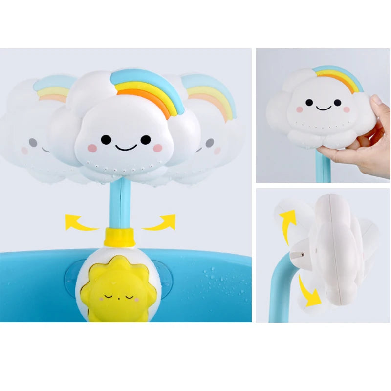 Bath Toys for Kids Baby Water Game Clouds Model Faucet Shower Water Spray Toy For Children Squirting Sprinkler Bathroom Baby Toy