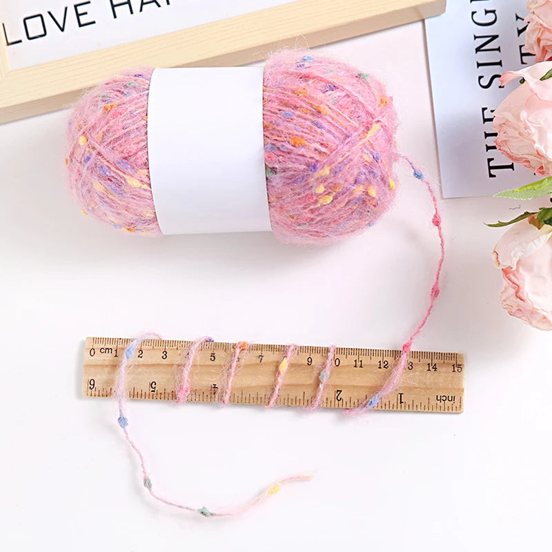 50g/ball Rainbow Mohair Yarn Soft Comfortable Hand-woven Crocheted Thread Sweater Scarf Shawl Handmade Knitting Yarn Supplies