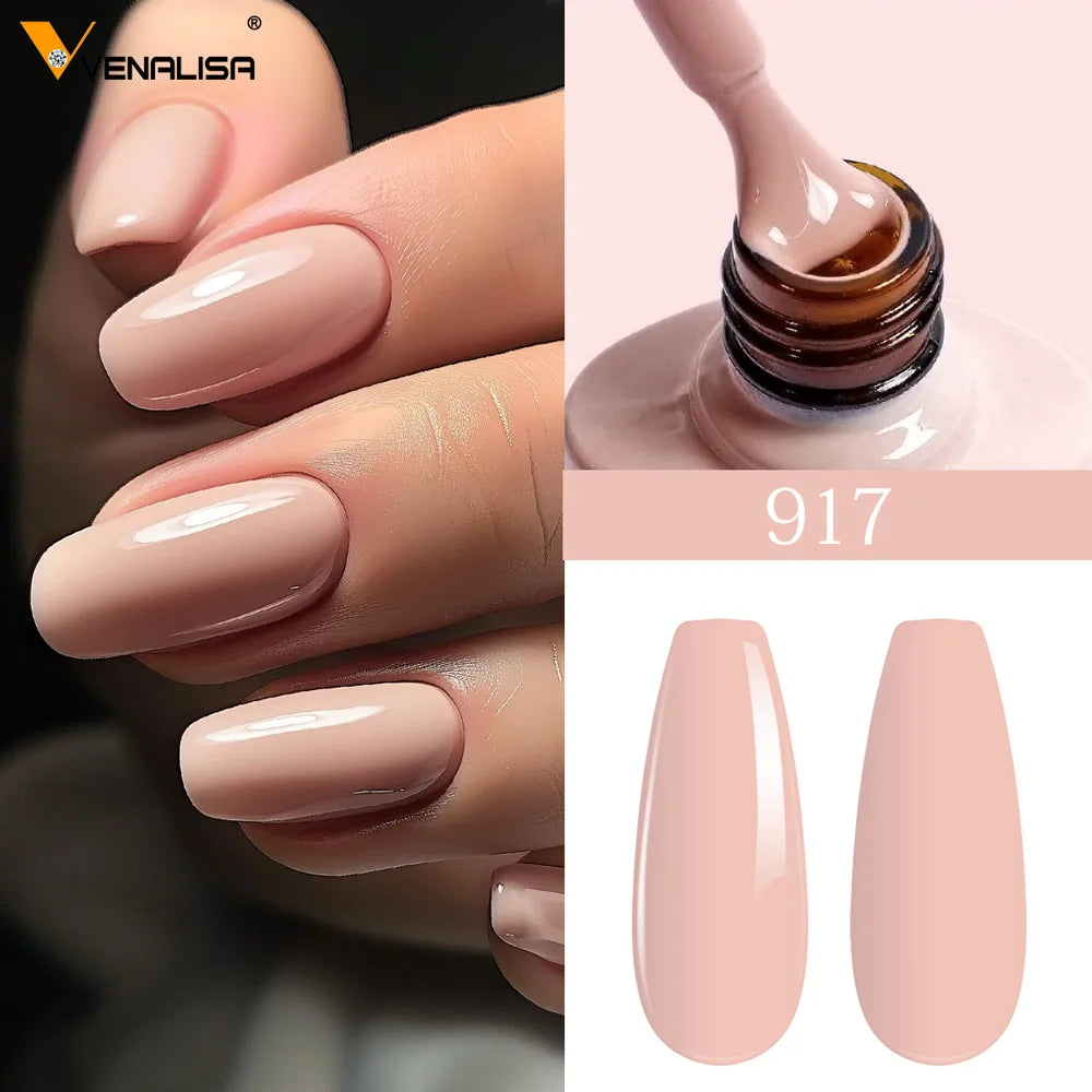 Venalisa Hot Sell Soak Off UV LED Gel 60 Colors 7.5ml Super Shinning Nail Gel Polish Lacquer Full Coverage Pure Color Series