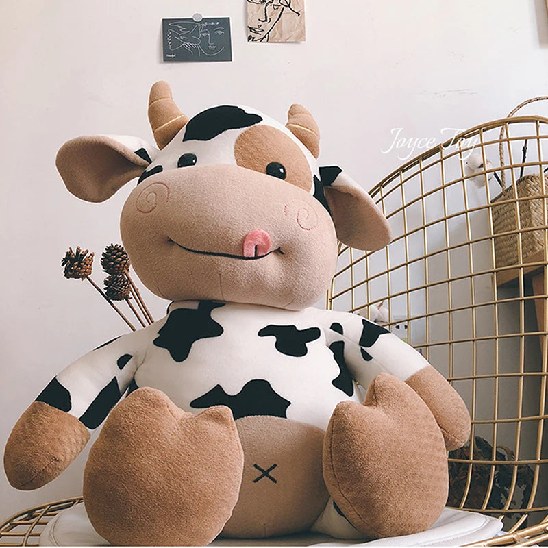 New Cute Milk Cow Plush Toy Animal Stuffed Doll Festival Present Birthday Gift Home Decoration Birthday Gift For Girls Boys