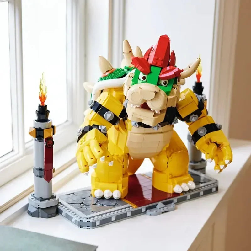 New MOC 2807 PCS The Mighty Bowser Building Blocks Bricks Boys Birthday Christmas Girls Toys Compatible 71411