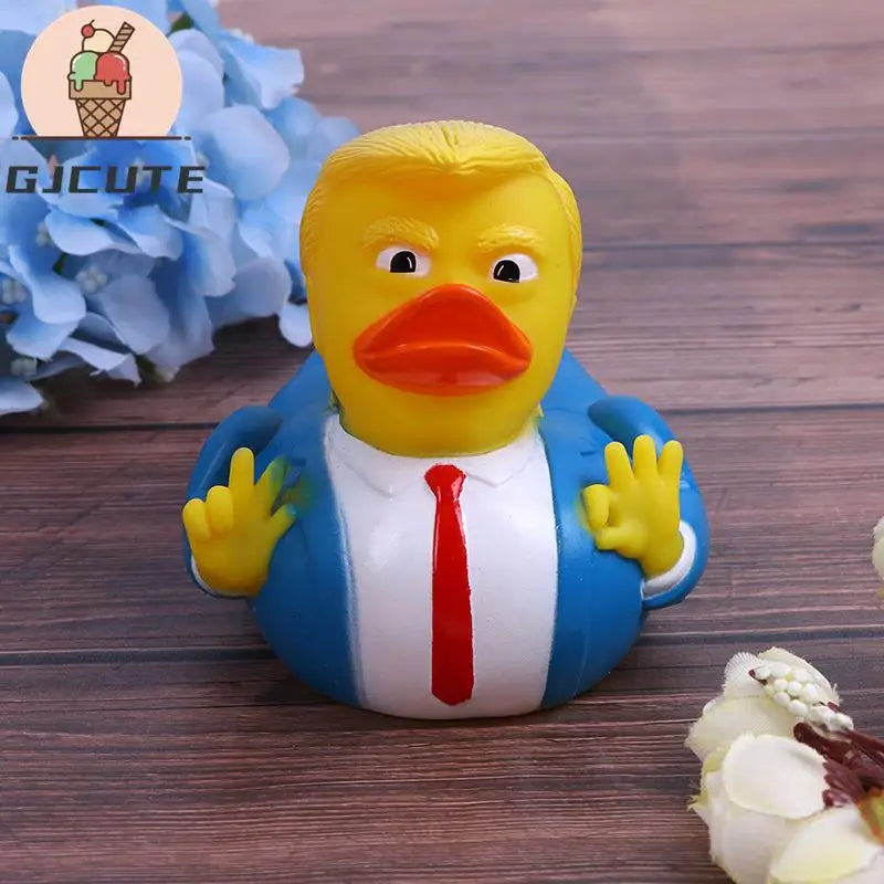 New Water Toy Shower Duck Child Bath Float Toy Cartoon Trump Duck Bath Shower Water Floating US President Rubber Duck Baby Toy