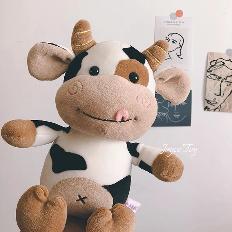 New Cute Milk Cow Plush Toy Animal Stuffed Doll Festival Present Birthday Gift Home Decoration Birthday Gift For Girls Boys