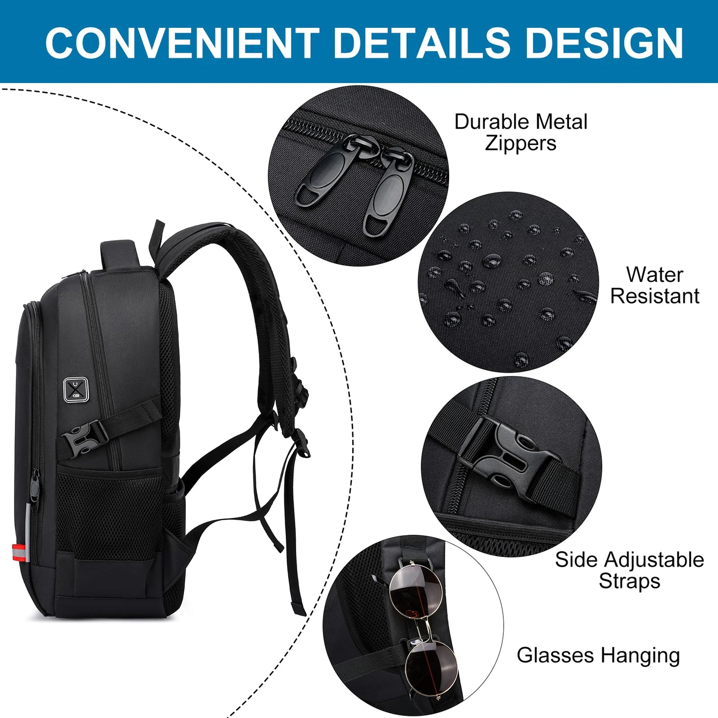 15.6-inch laptop backpack for male and female students, backpack for leisure travel and mountaineering, ultra light, waterproof,