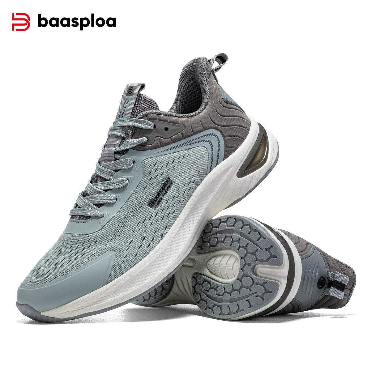 Baasploa Men Running Shoes Breathable Lightweight Sport Shoes for Men Casual Sneakers Non-Slip Professional Training Sport Shoes