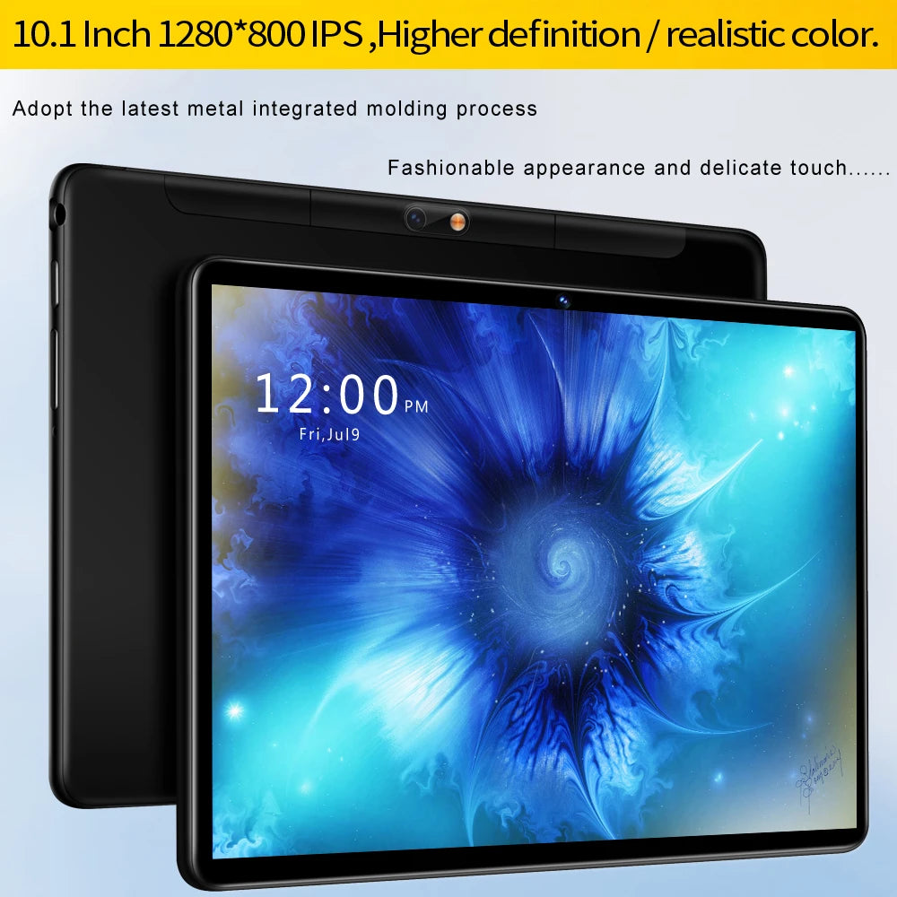 BDF 10.1'' Tablet PC Android 11 Support 4G/3G Mobile Phone Call Dual SIM Card Tablets 4GB+64GB Bluetooth Wi-Fi Tablet Android Pc