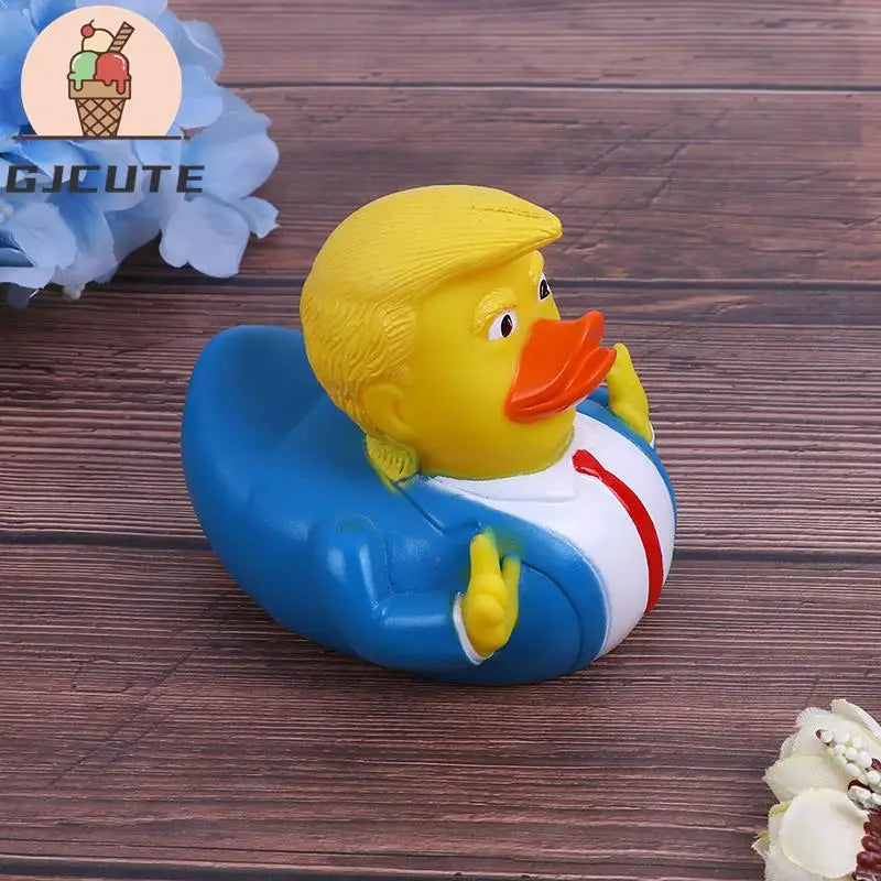 New Water Toy Shower Duck Child Bath Float Toy Cartoon Trump Duck Bath Shower Water Floating US President Rubber Duck Baby Toy