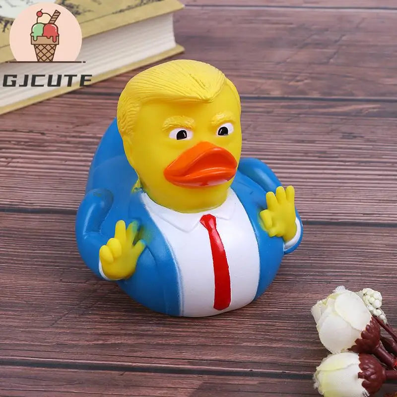 New Water Toy Shower Duck Child Bath Float Toy Cartoon Trump Duck Bath Shower Water Floating US President Rubber Duck Baby Toy