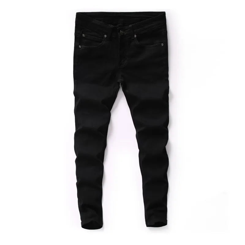 2024 spring New style Men's Skinny Jeans Fashion Casual Elastic Cotton Slim fit Denim Pants high quality Comfortable jeans men